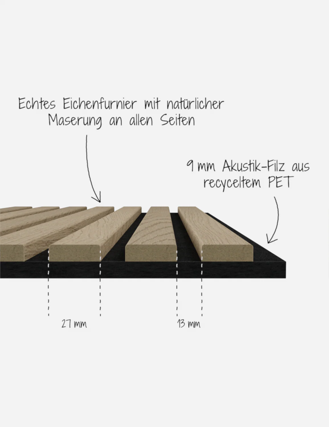 Akustikpaneel Massiv Eiche Natur - Image 22