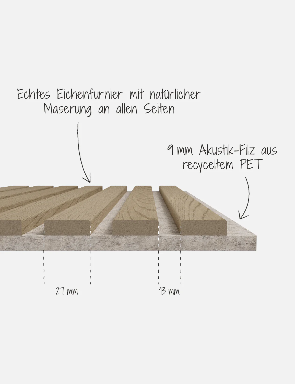 Akustikpaneel Massiv Eiche Natur - Image 39